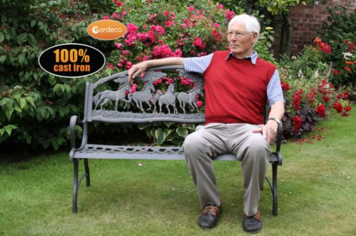 Gardeco Country Cast Iron Bench - Image 4