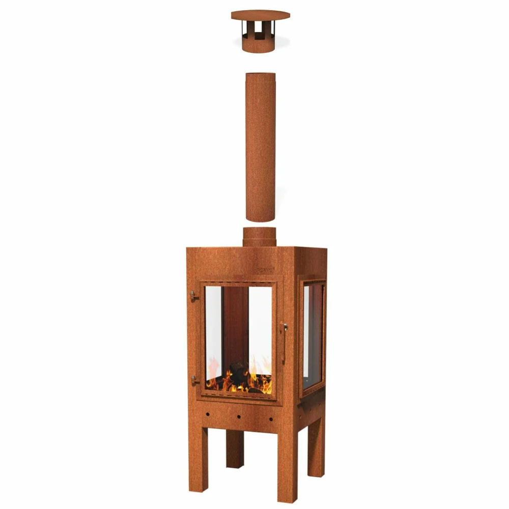 Adezz Digna Corten Steel Outdoor Fireplace - Image 7