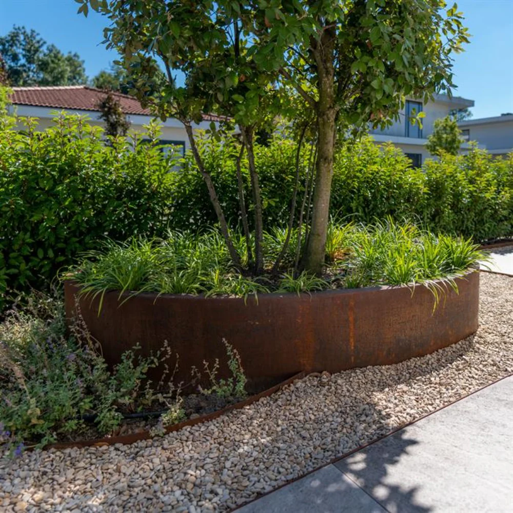 Adezz Ellipse Corten Steel Planters - Image 4