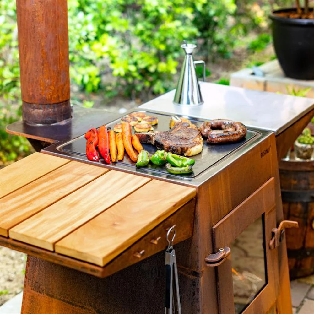 Adezz Forno Damm Outdoor Fire and Barbecue Grill in Corten Steel - Image 3