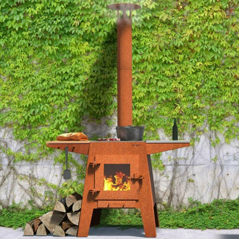 Adezz Forno Damm Outdoor Fire and Barbecue Grill in Corten Steel - Image 7