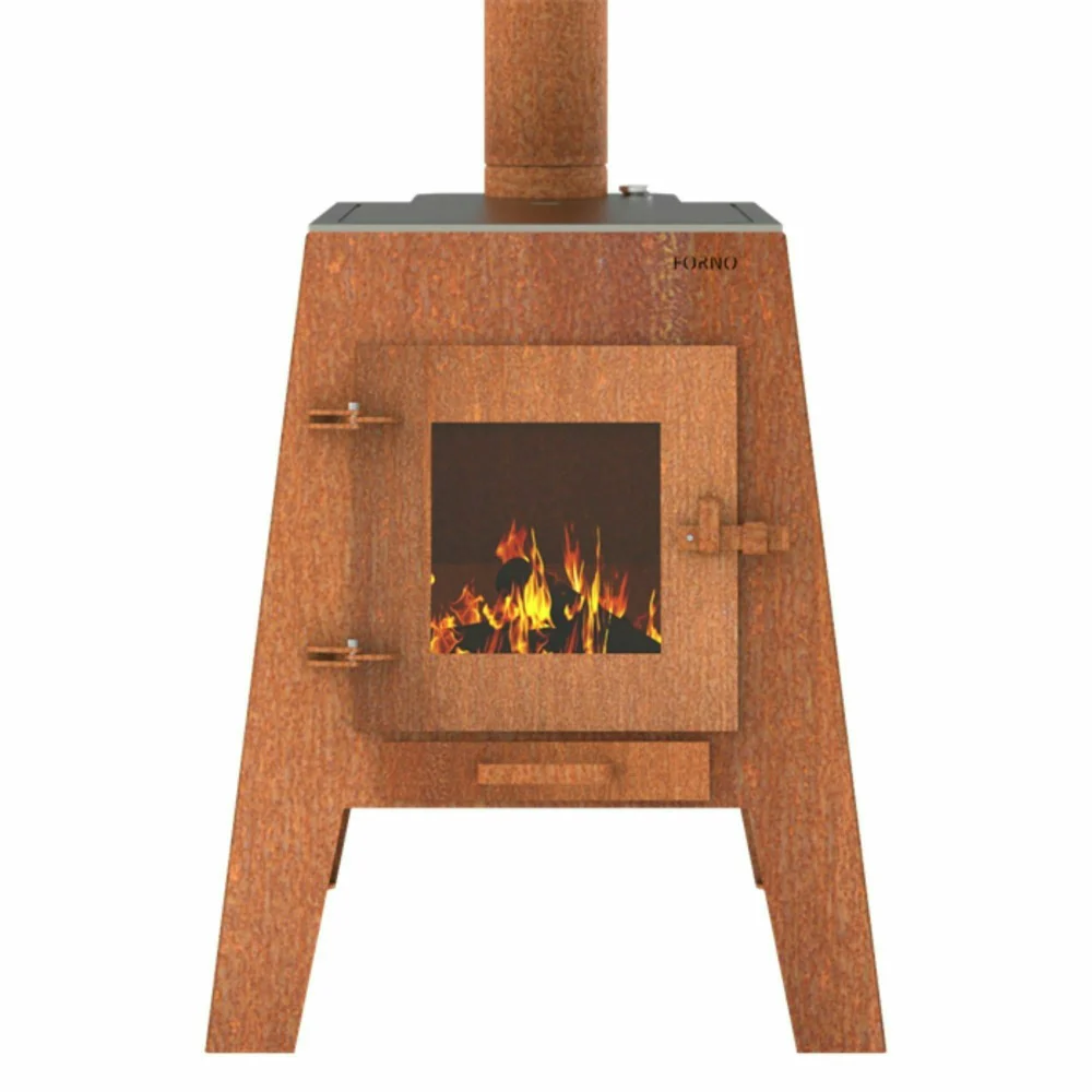 Adezz Forno Damm Outdoor Fire and Barbecue Grill in Corten Steel - Image 8