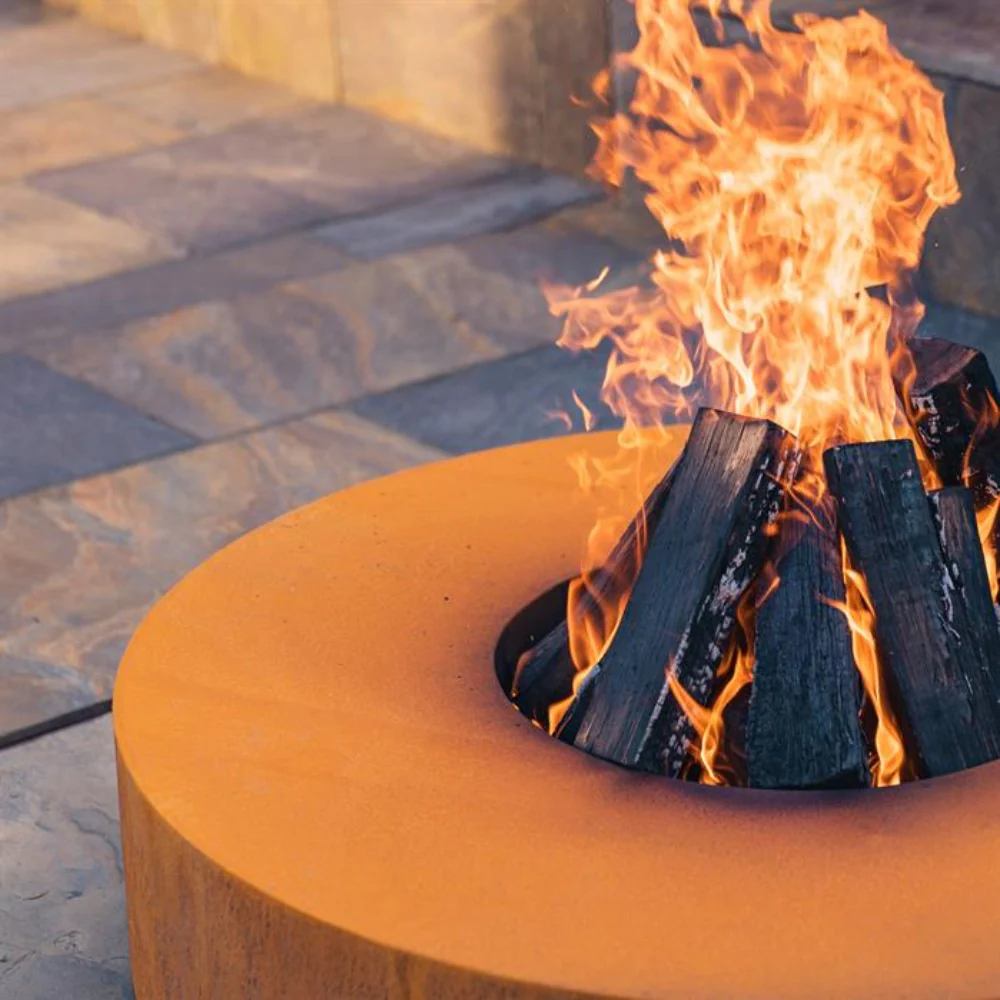 Adezz Forno Large Round Fire Pit Table Corten Steel 125cm - Image 3