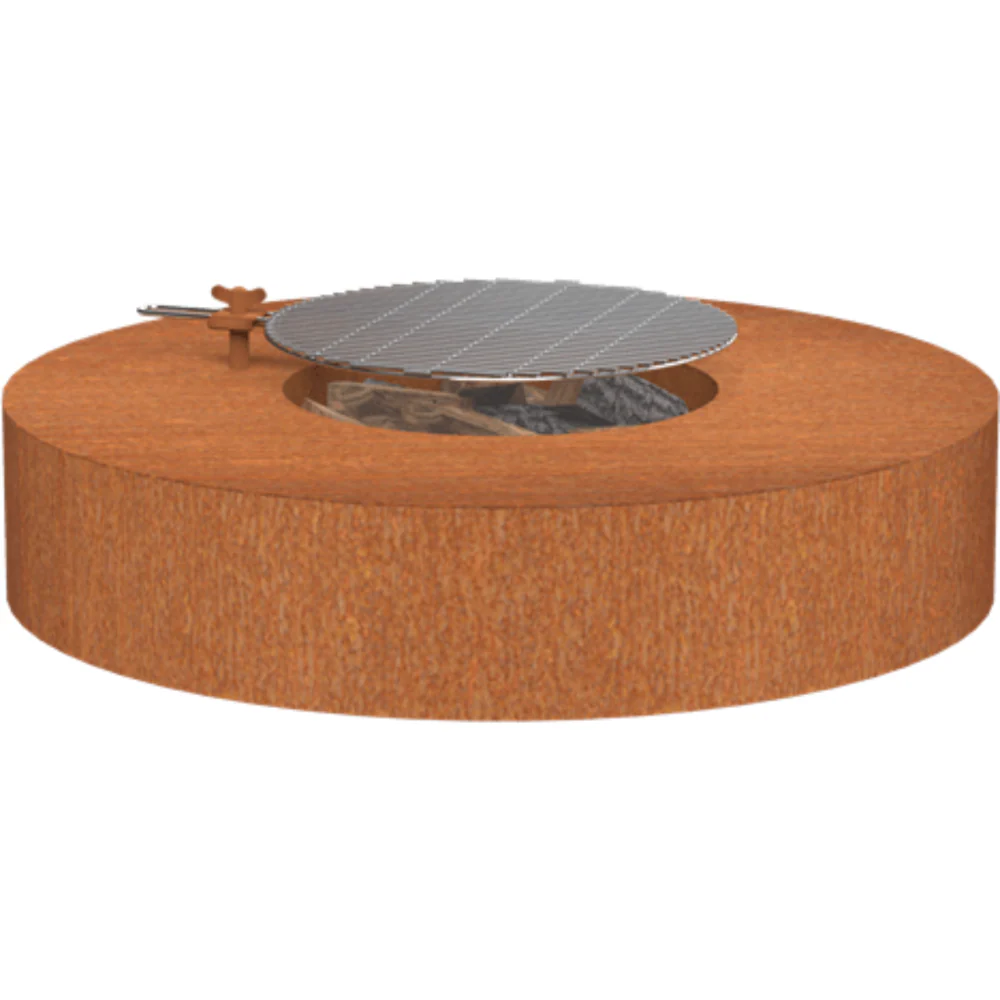 Adezz Forno Large Round Fire Pit Table Corten Steel 125cm - Image 5