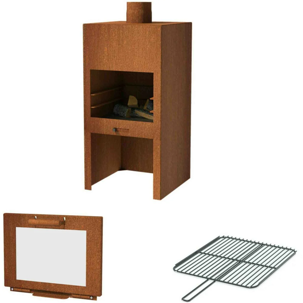 Adezz Forno Stig Outdoor Fireplace in Corten Steel - Image 2
