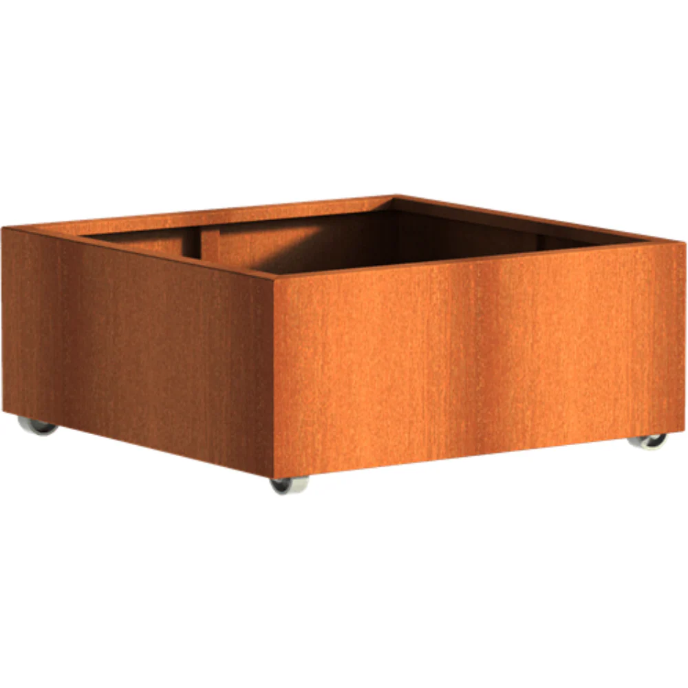 Adezz Andes Corten Steel Planter with Wheels - Image 6