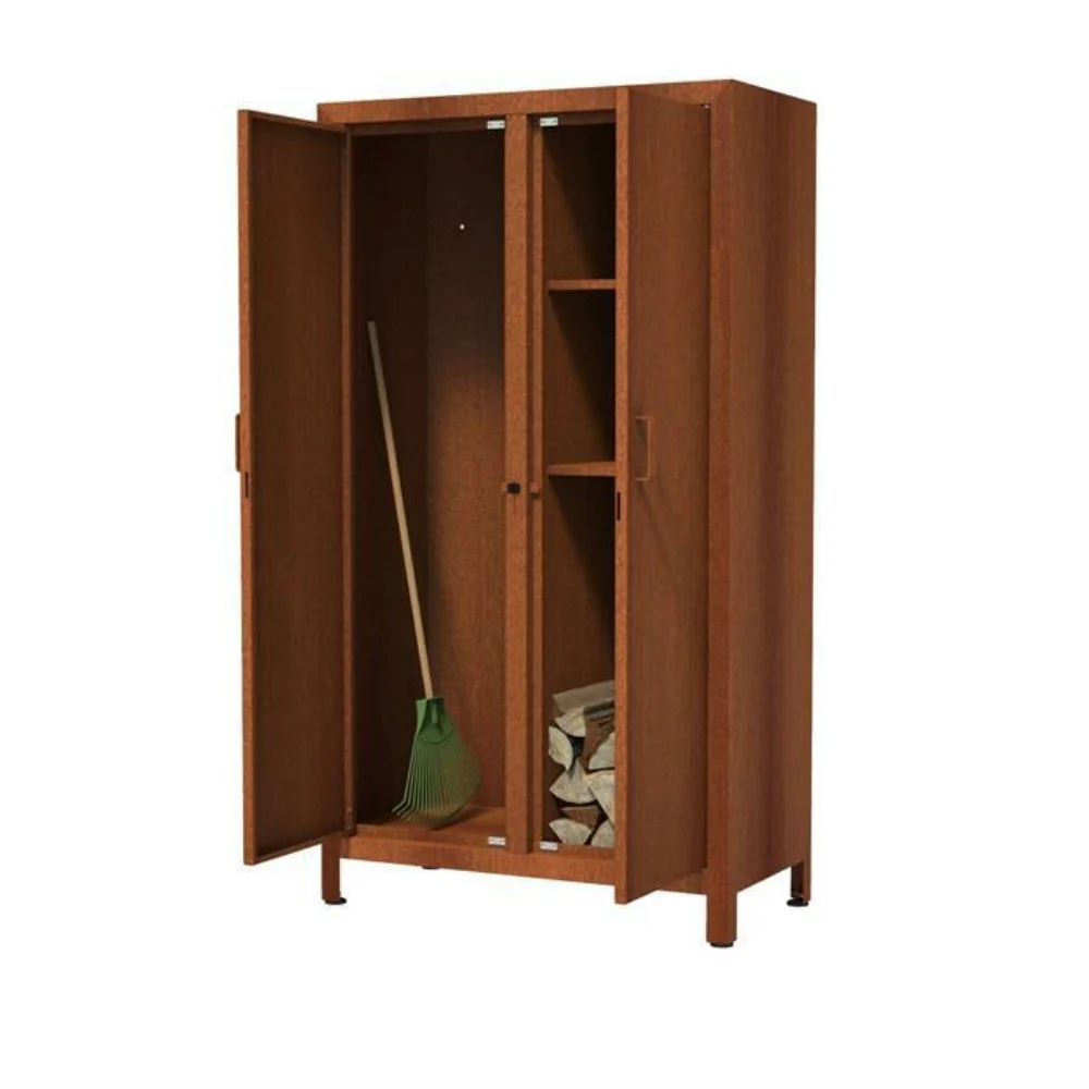 Adezz Outdoor Garden Storage Cupboard in Corten Steel - Image 2