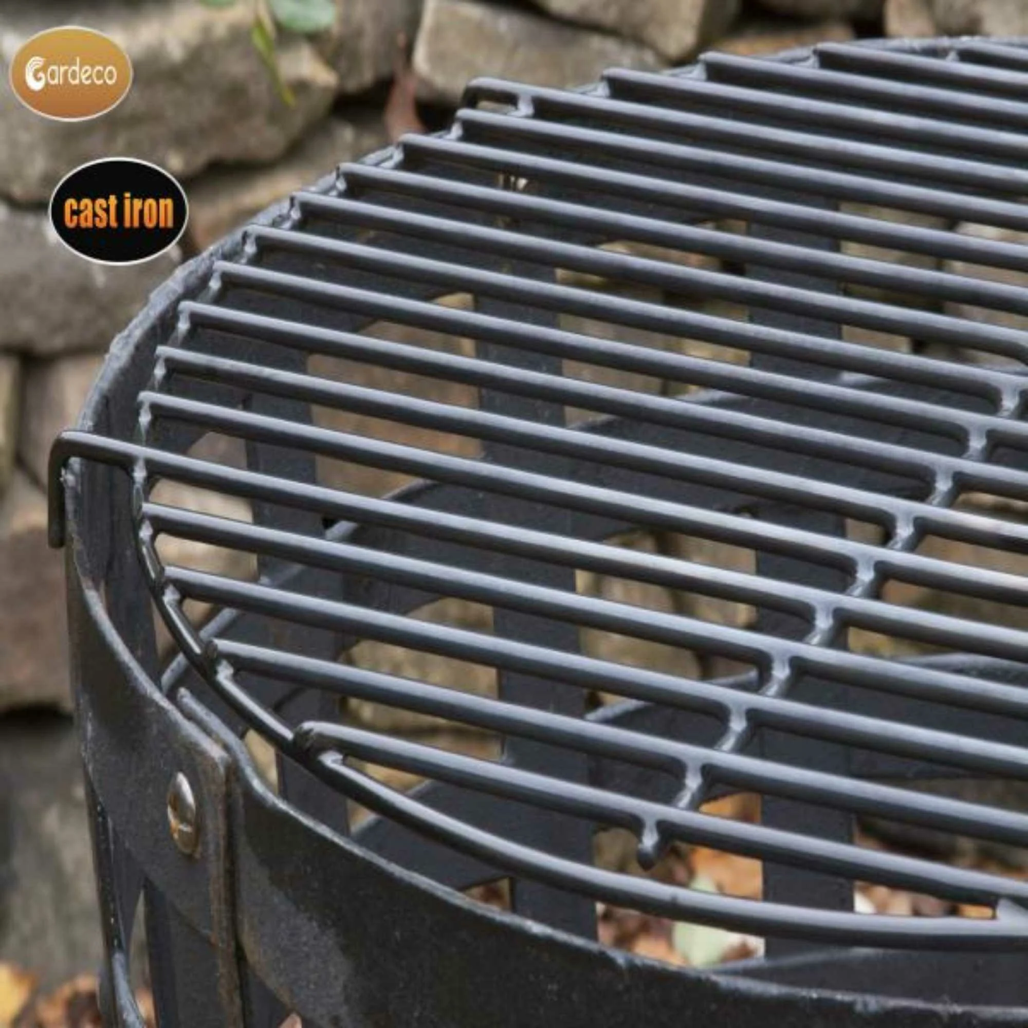 Gardeco Aragon Portable Fire Basket in Cast Iron - Image 4