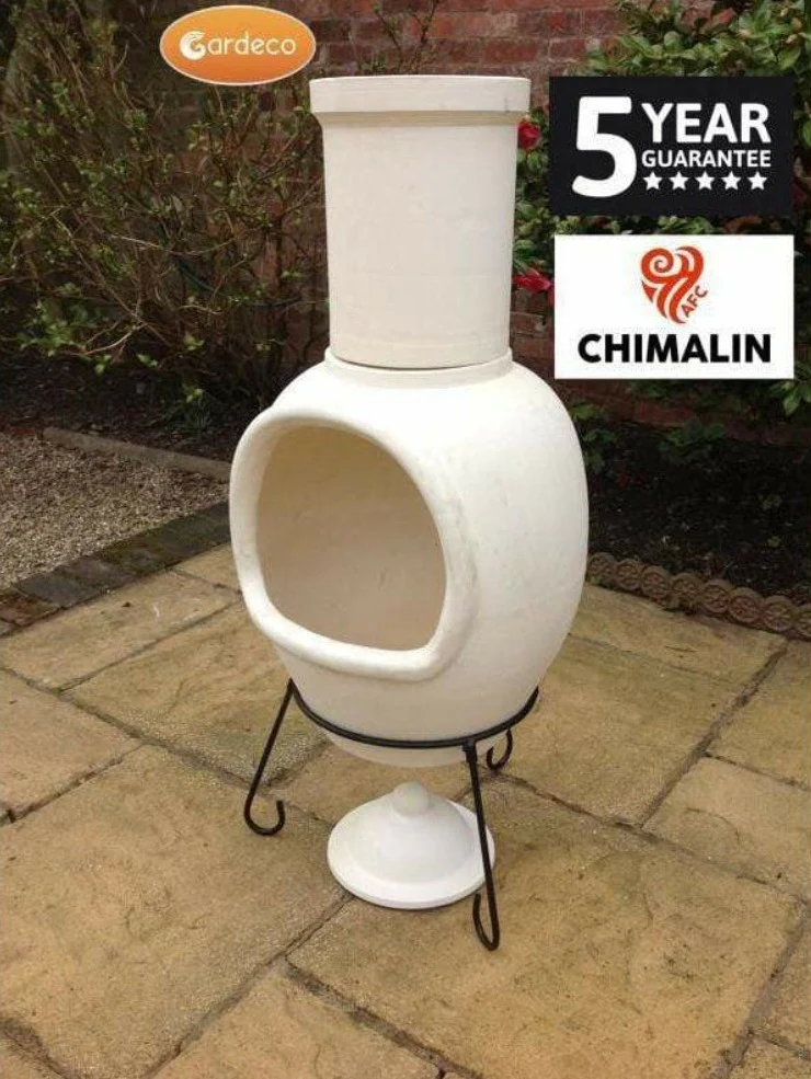 Gardeco ASTERIA Chimenea XL Natural Clay inc Lid and Stand - Image 3
