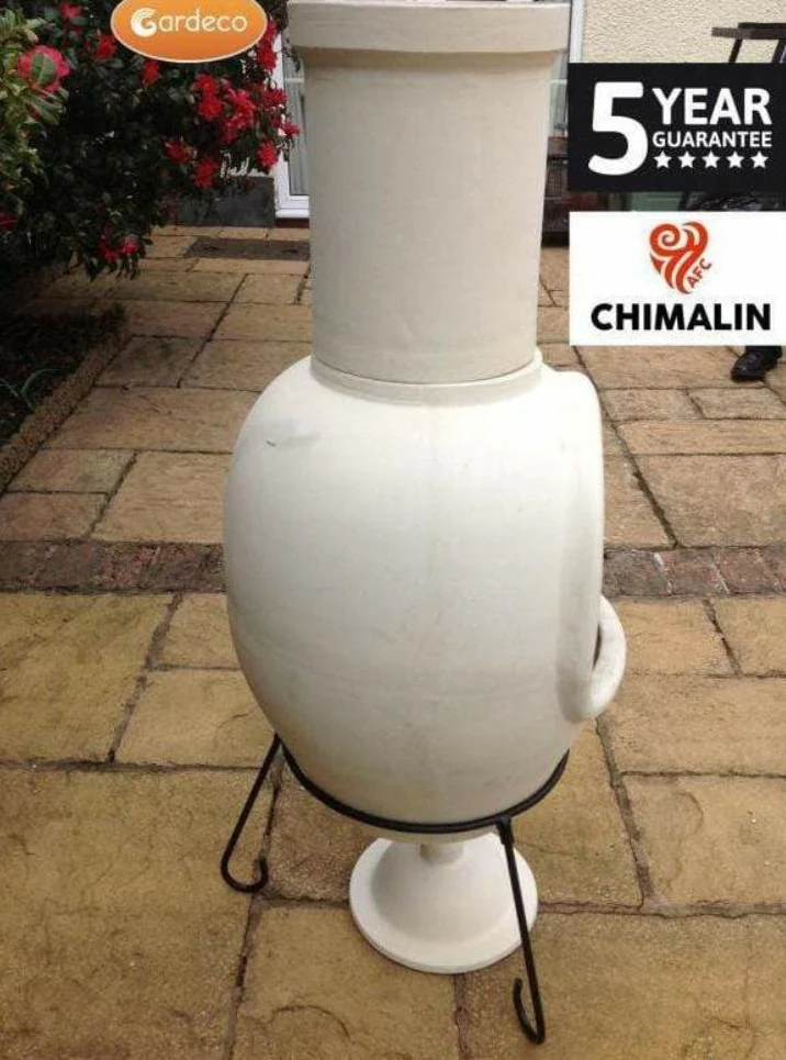 Gardeco ASTERIA Chimenea XL Natural Clay inc Lid and Stand - Image 4