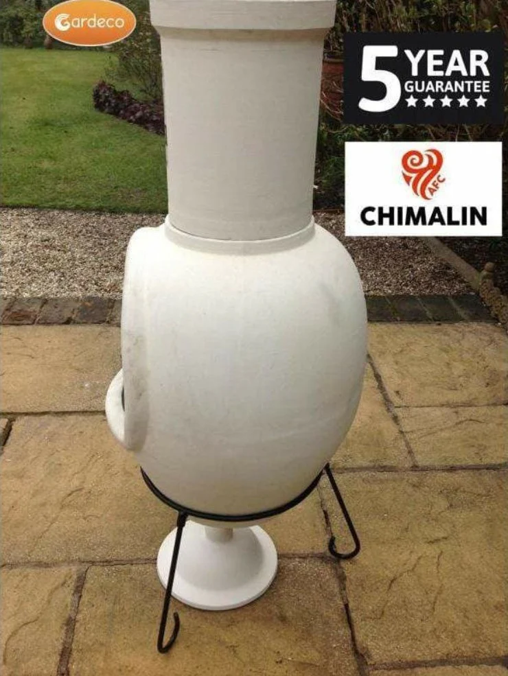 Gardeco ASTERIA Chimenea XL Natural Clay inc Lid and Stand - Image 5