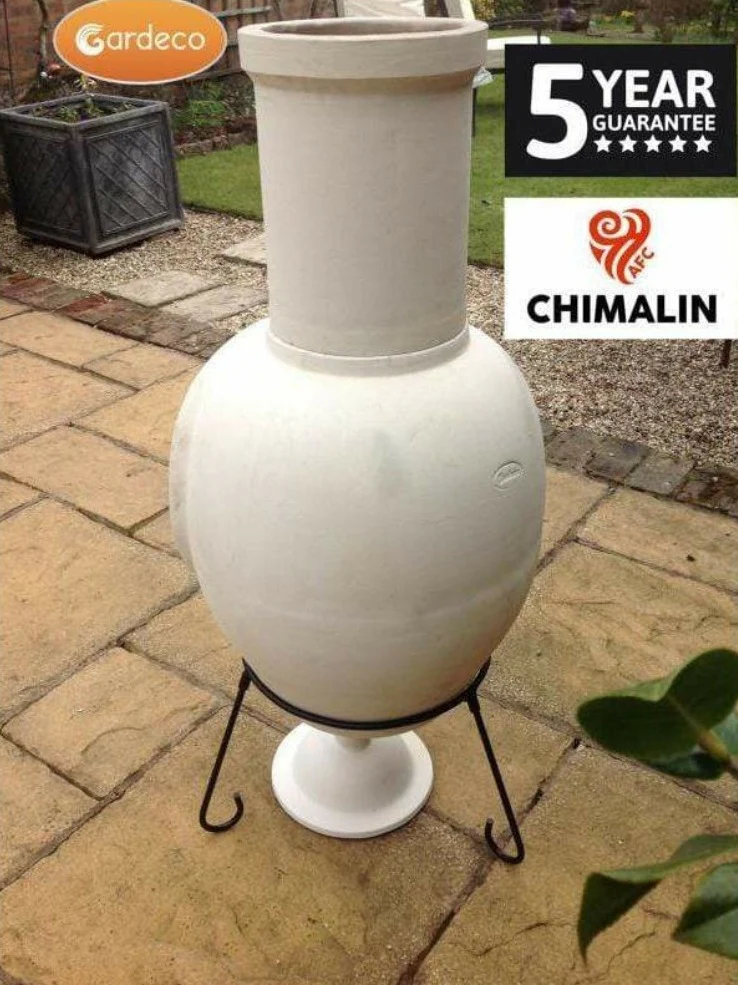 Gardeco ASTERIA Chimenea XL Natural Clay inc Lid and Stand - Image 6