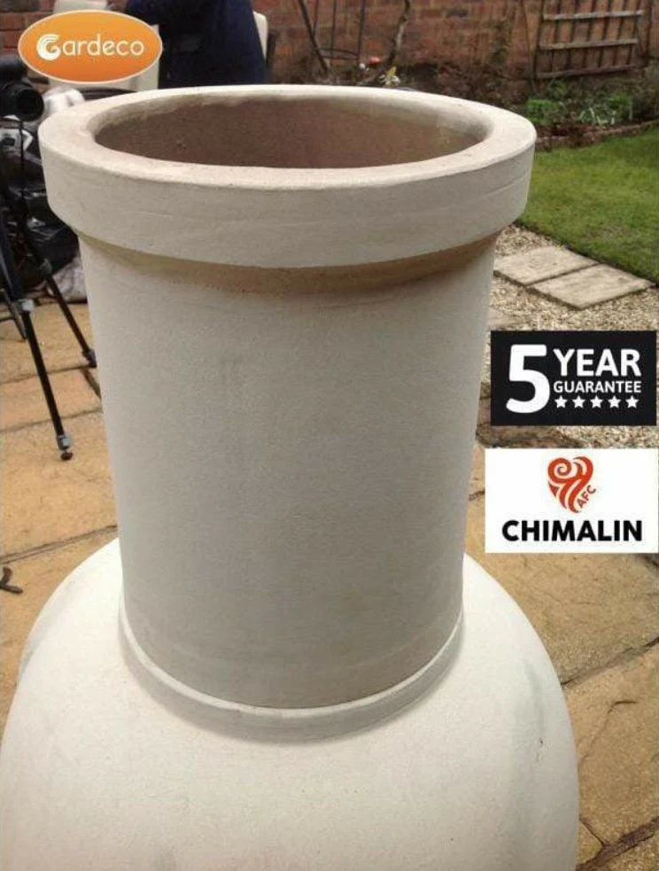Gardeco ASTERIA Chimenea XL Natural Clay inc Lid and Stand - Image 7