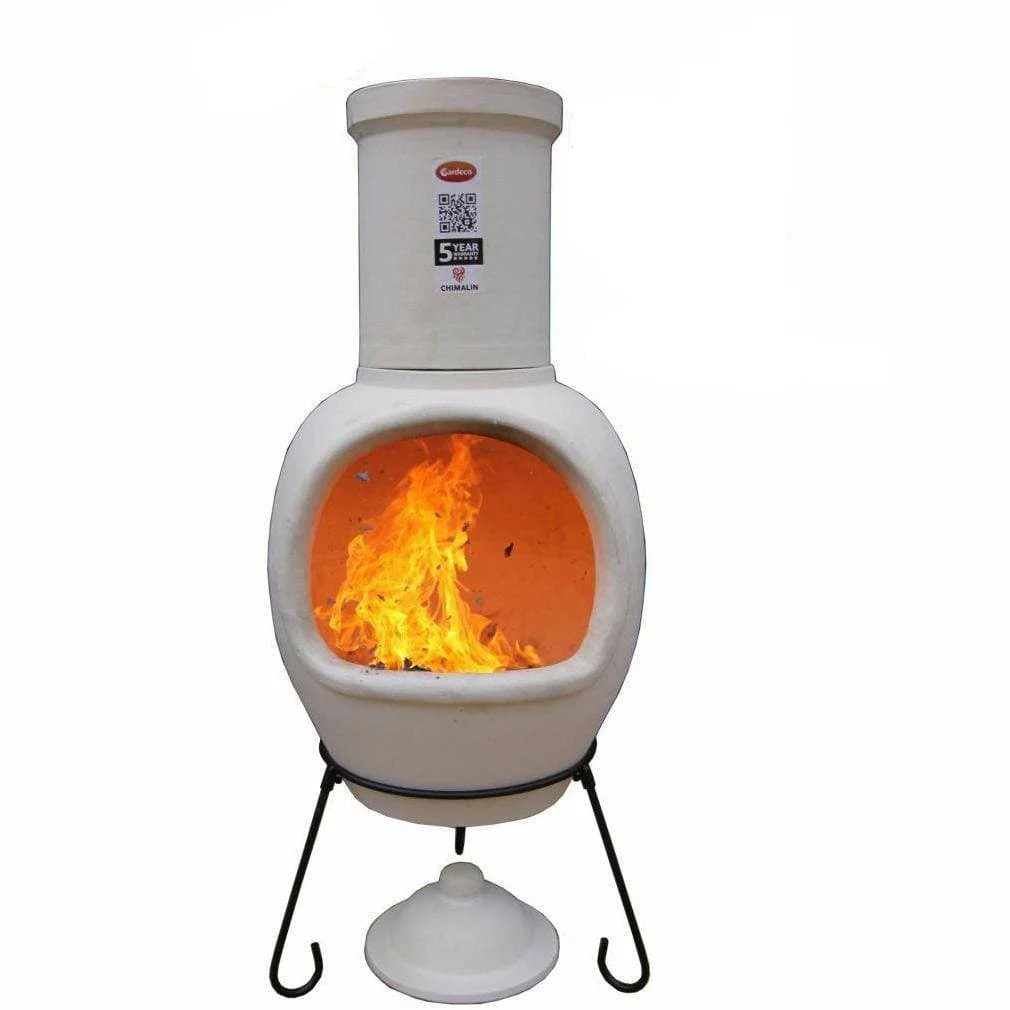 Gardeco ASTERIA Chimenea XL Natural Clay inc Lid and Stand - Image 9