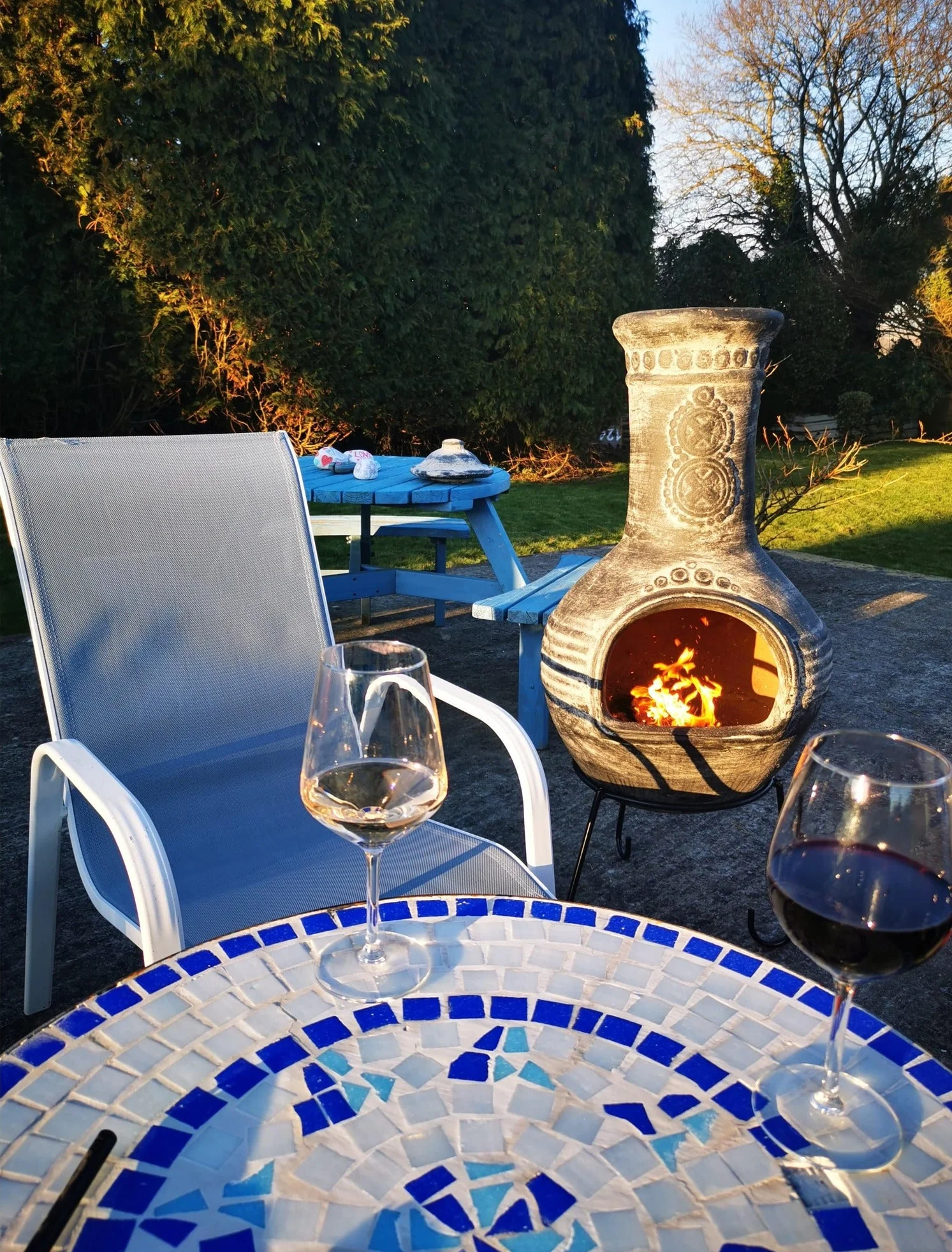 Gardeco Azteca XL Mexican Chimenea Rustic Charcoal Grey - Image 6