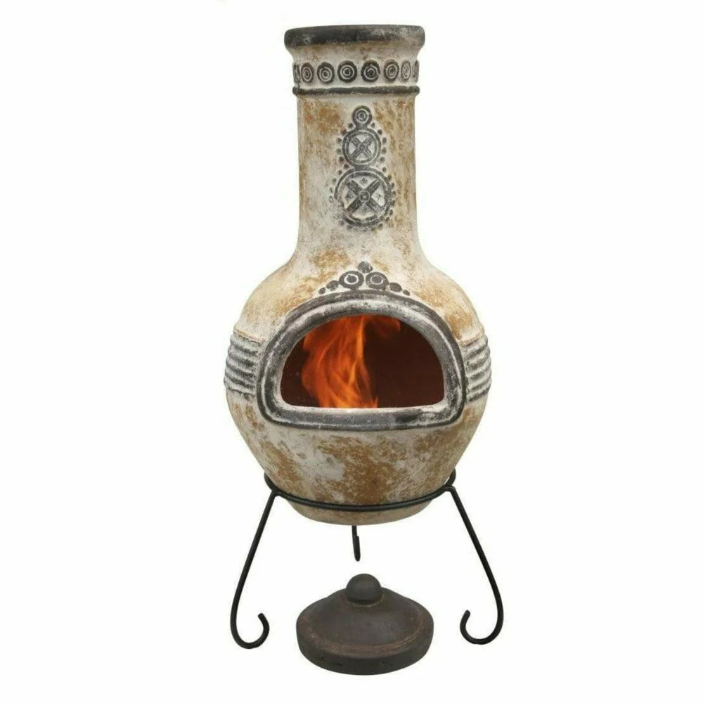 Gardeco Azteca Chimenea in Rustic Yellow, in Large and XLarge - Image 2