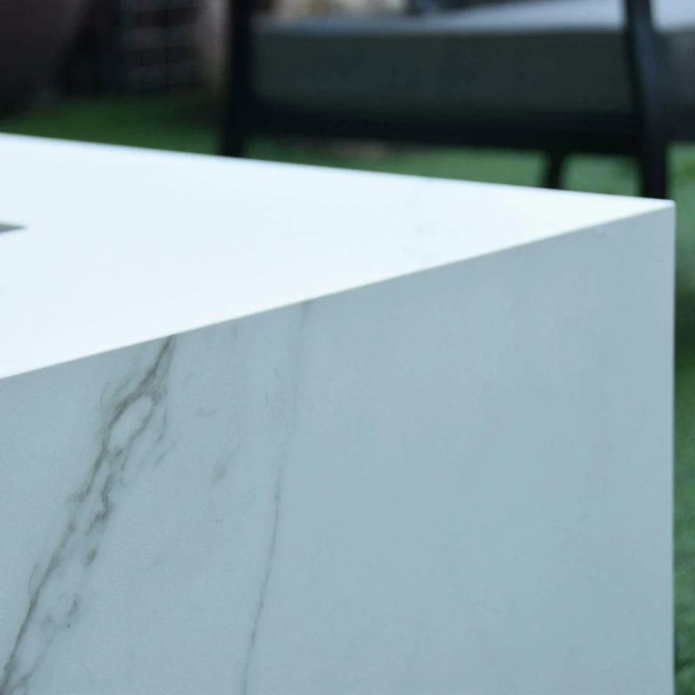Elementi Fire Bianco Marble Porcelain Fire Table - Image 6