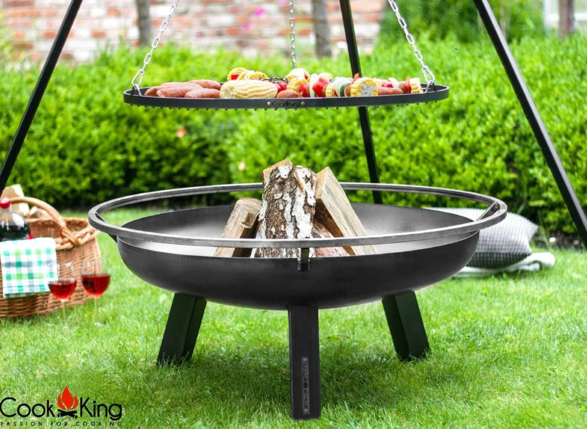 Cook King Black Steel Grate Tripod Grill 80cm - Image 3