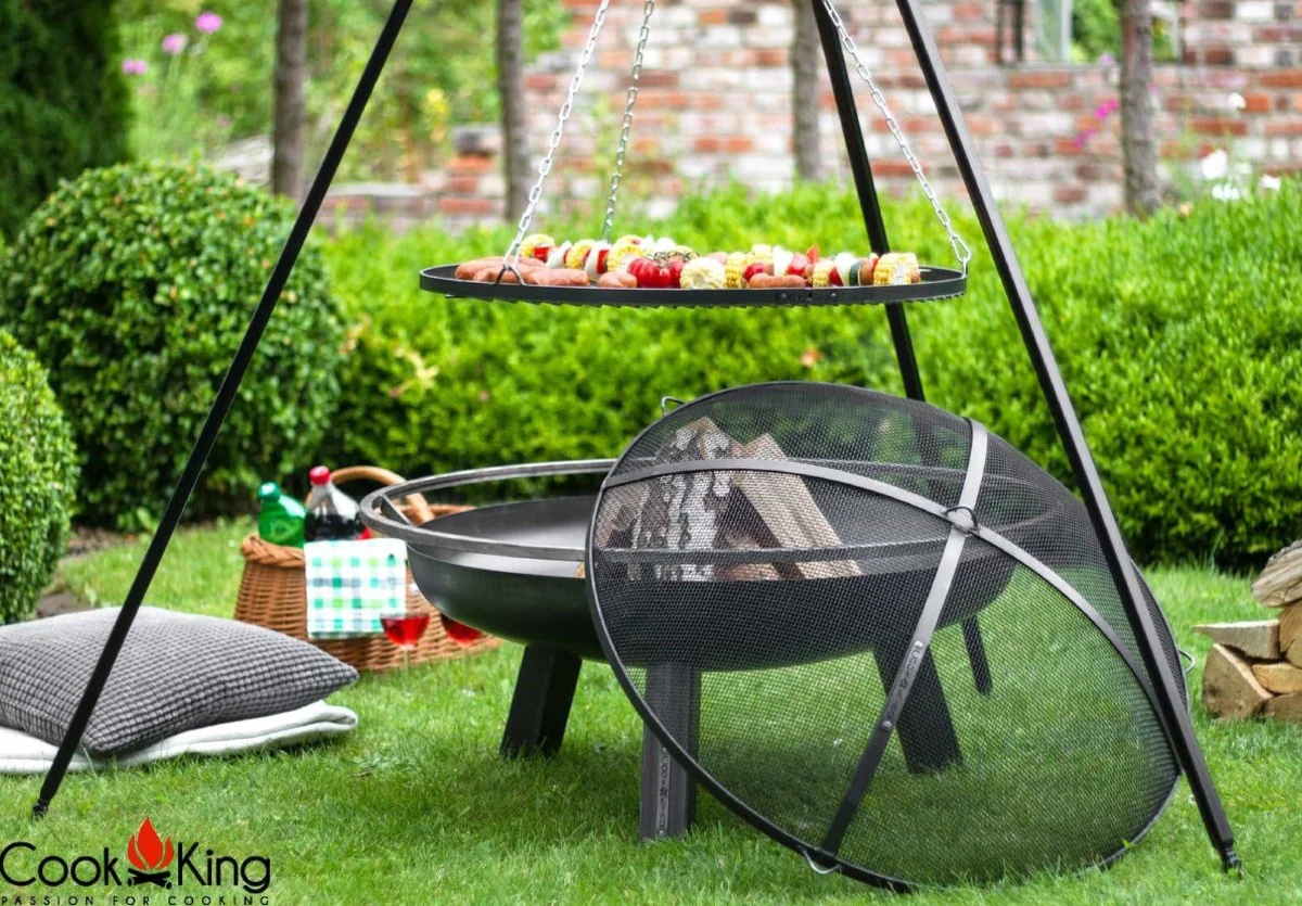 Cook King Black Steel Grate Tripod Grill 80cm - Image 4