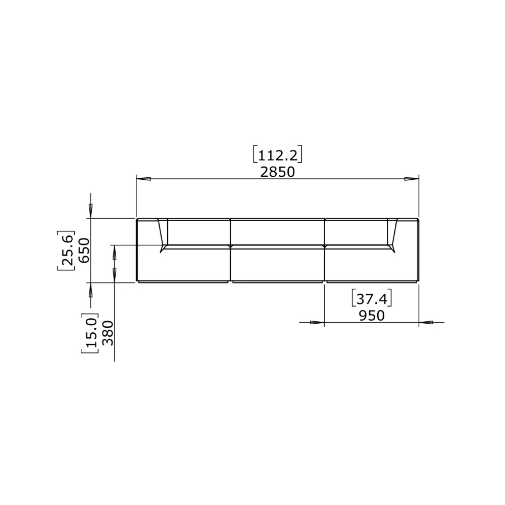 Blinde Design Relax Modular 3 Seat Sofa - Image 5