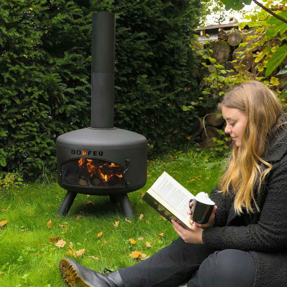 Bonfeu BonGiro Black Outdoor Fireplace - Image 3