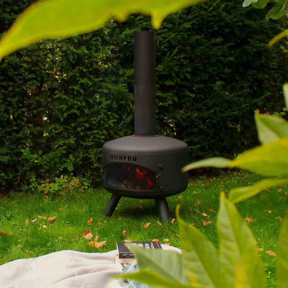 Bonfeu BonGiro Black Outdoor Fireplace - Image 5