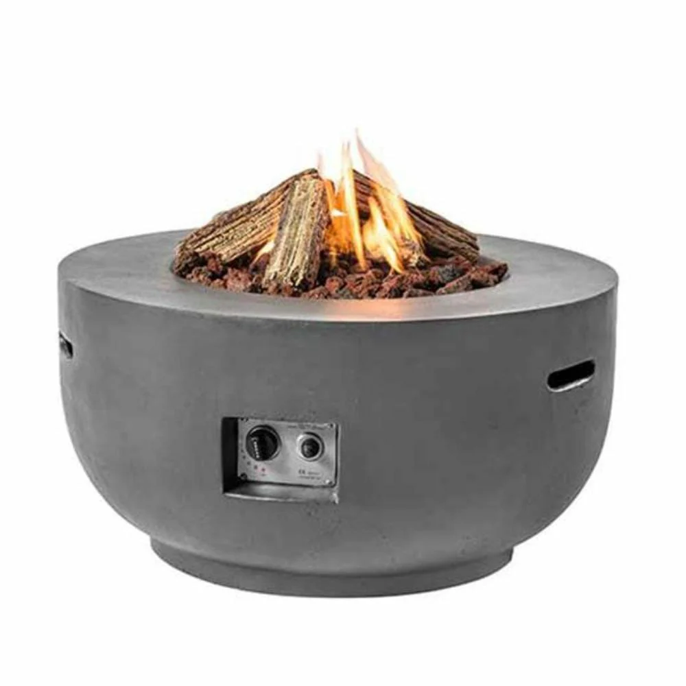 Happy Cocooning Gas Fired 91 cm Fire Pit in Grey or Black - Image 5