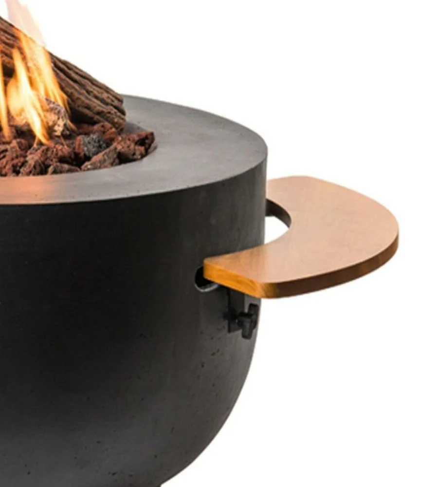 Happy Cocooning Gas Fired 91 cm Fire Pit in Grey or Black - Image 7