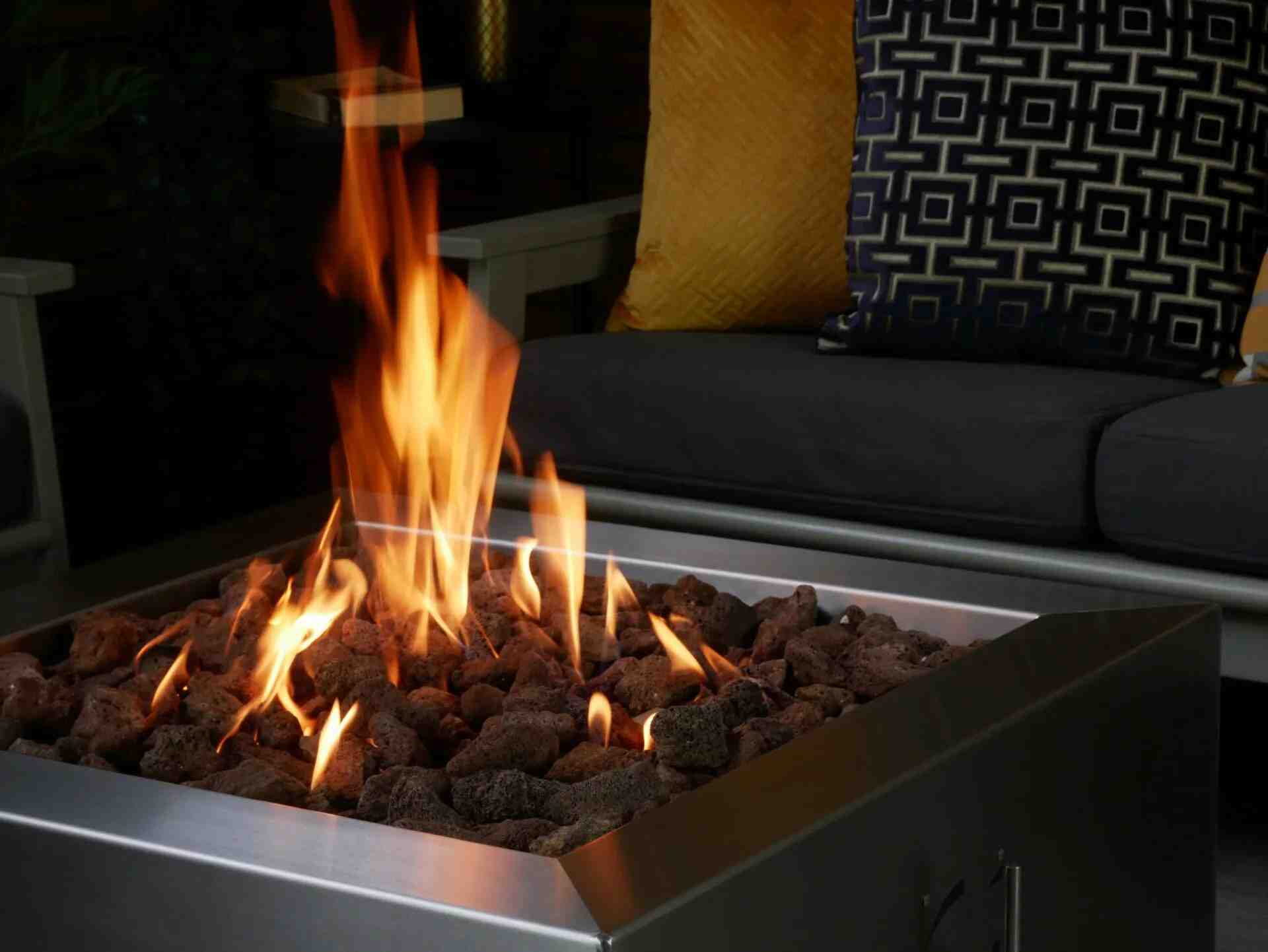 Brightstar Fires Callisto Square Gas Fire Pit Table Stainless Steel - Image 5