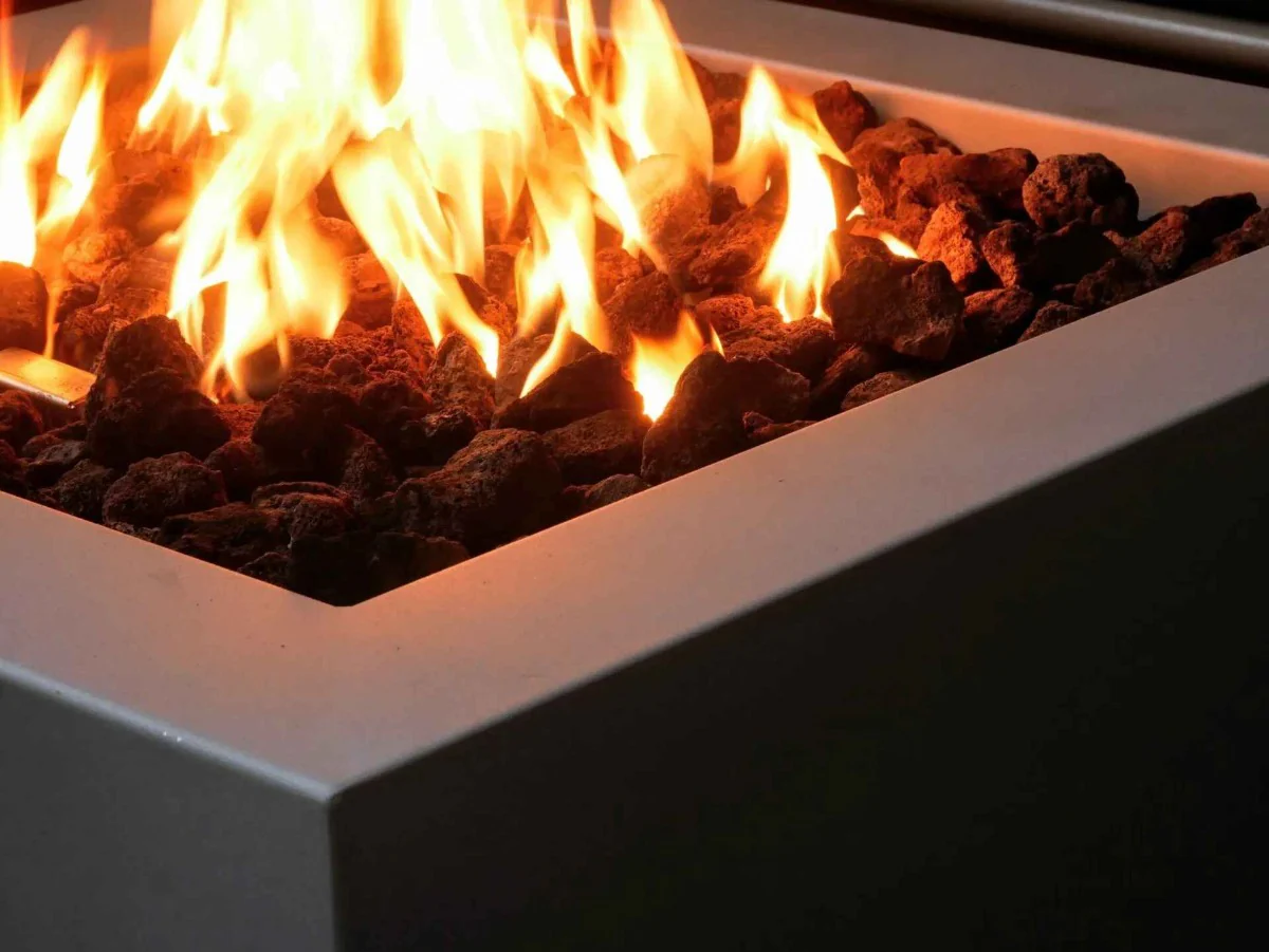 Brightstar Fires Callisto Square Gas Fire Pit Table Zinc - Image 8