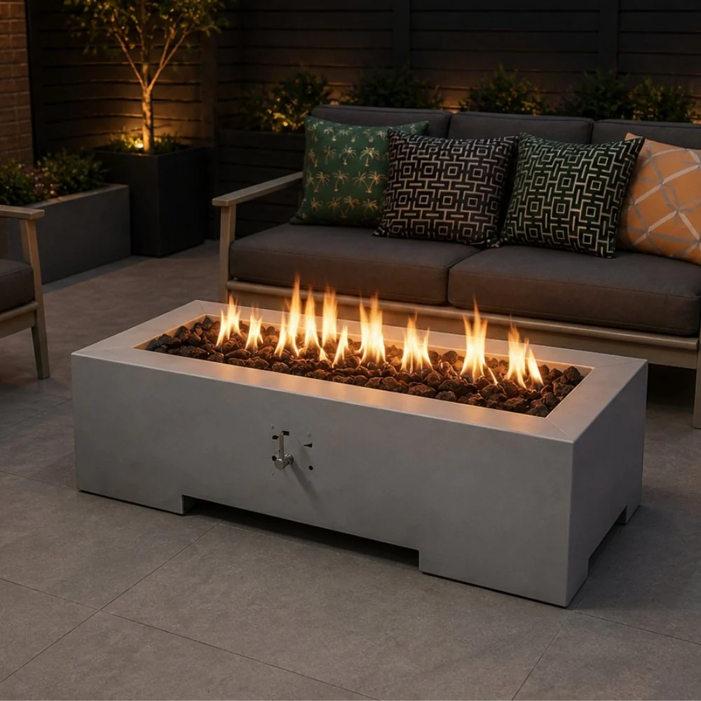 Brightstar Fires Titan Rectangular Gas Fire Pit Table - Image 10