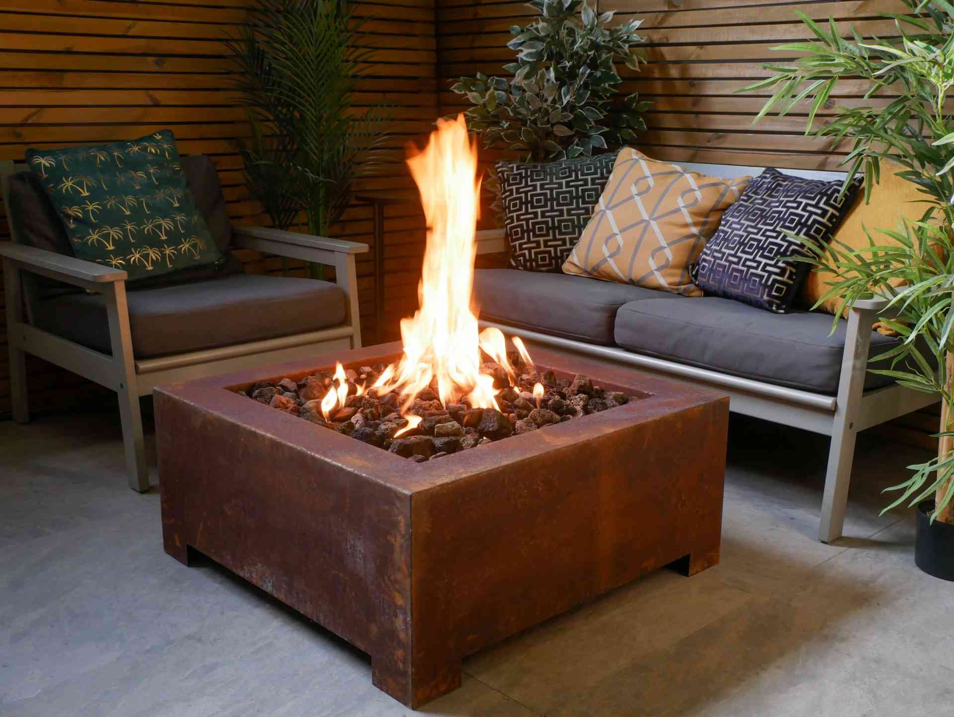 Brightstar Fires Callisto Gas Fire Pit in Corten Steel - Image 3