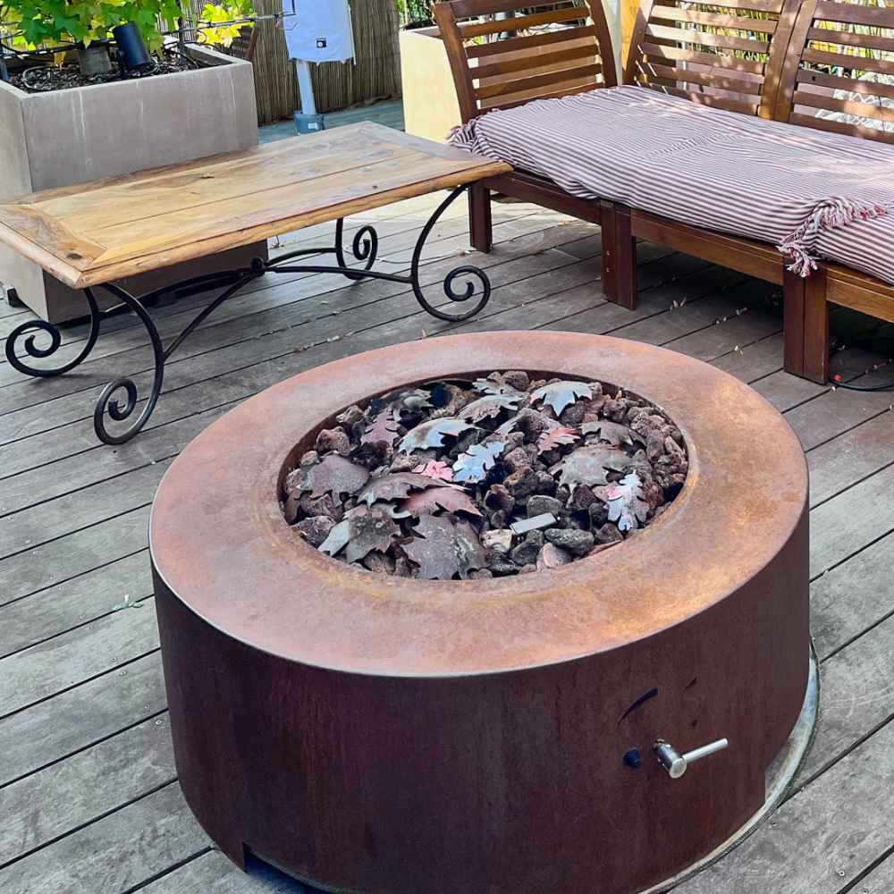 Brightstar Fires Saturn Gas Fire Pit in Corten Steel - Image 3