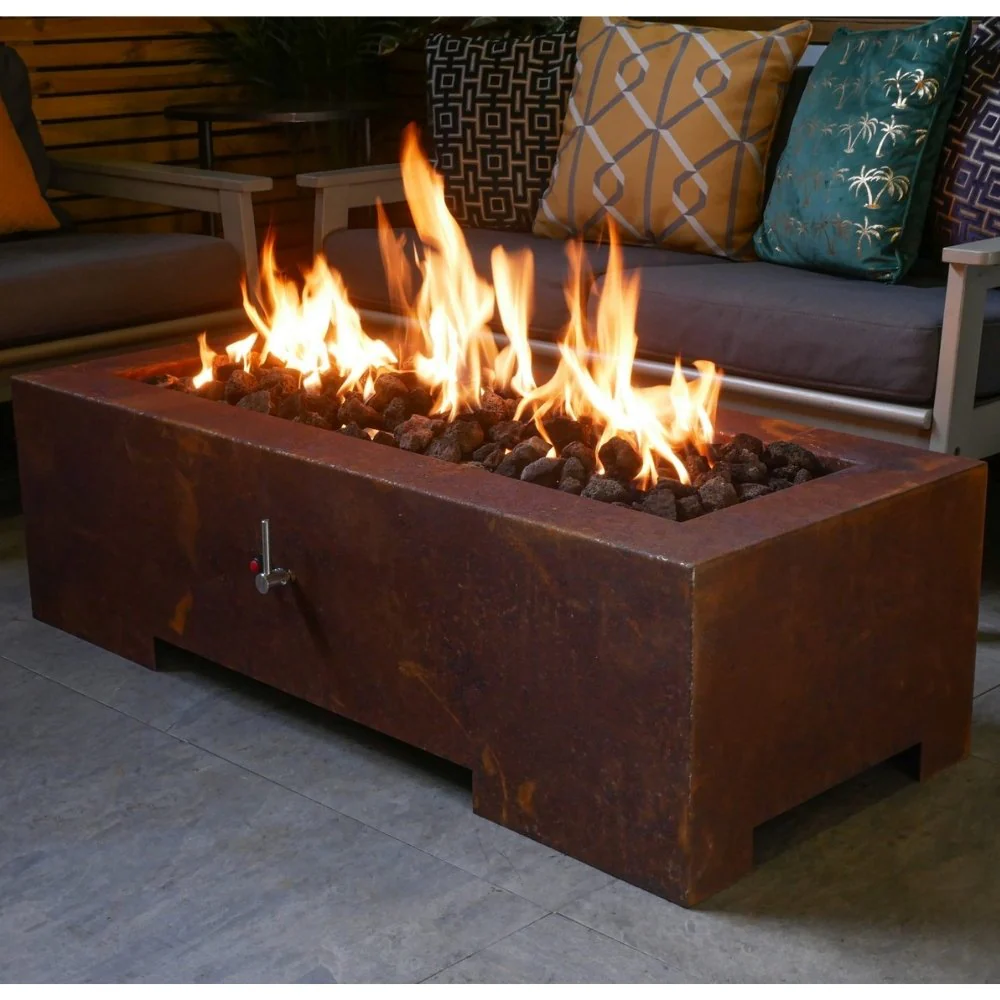 Brightstar Fires Titan Gas Fire Pit in Corten Steel