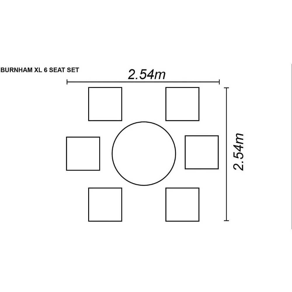 Burnham XL 6 Seat Set in Grey - Image 6
