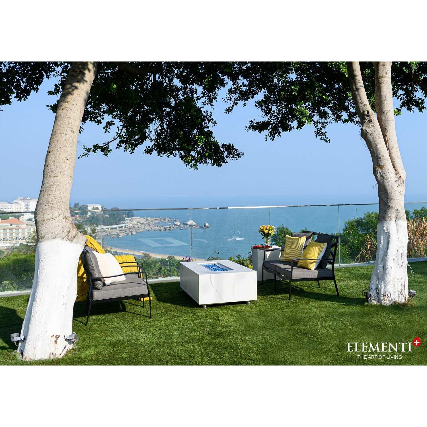 Elementi Fire Carrara Marble Porcelain Fire Table - Image 11