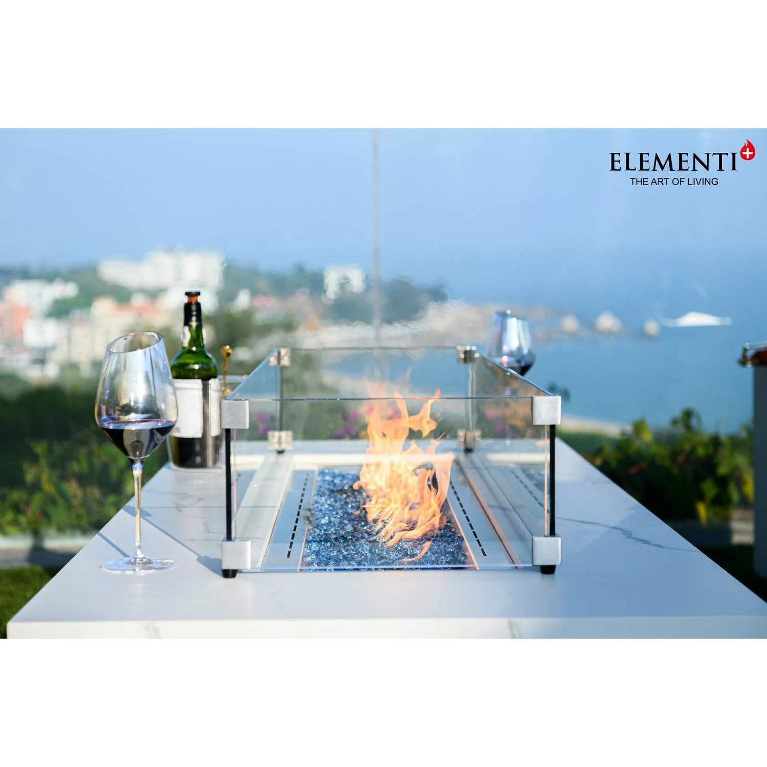 Elementi Fire Carrara Marble Porcelain Fire Table - Image 12