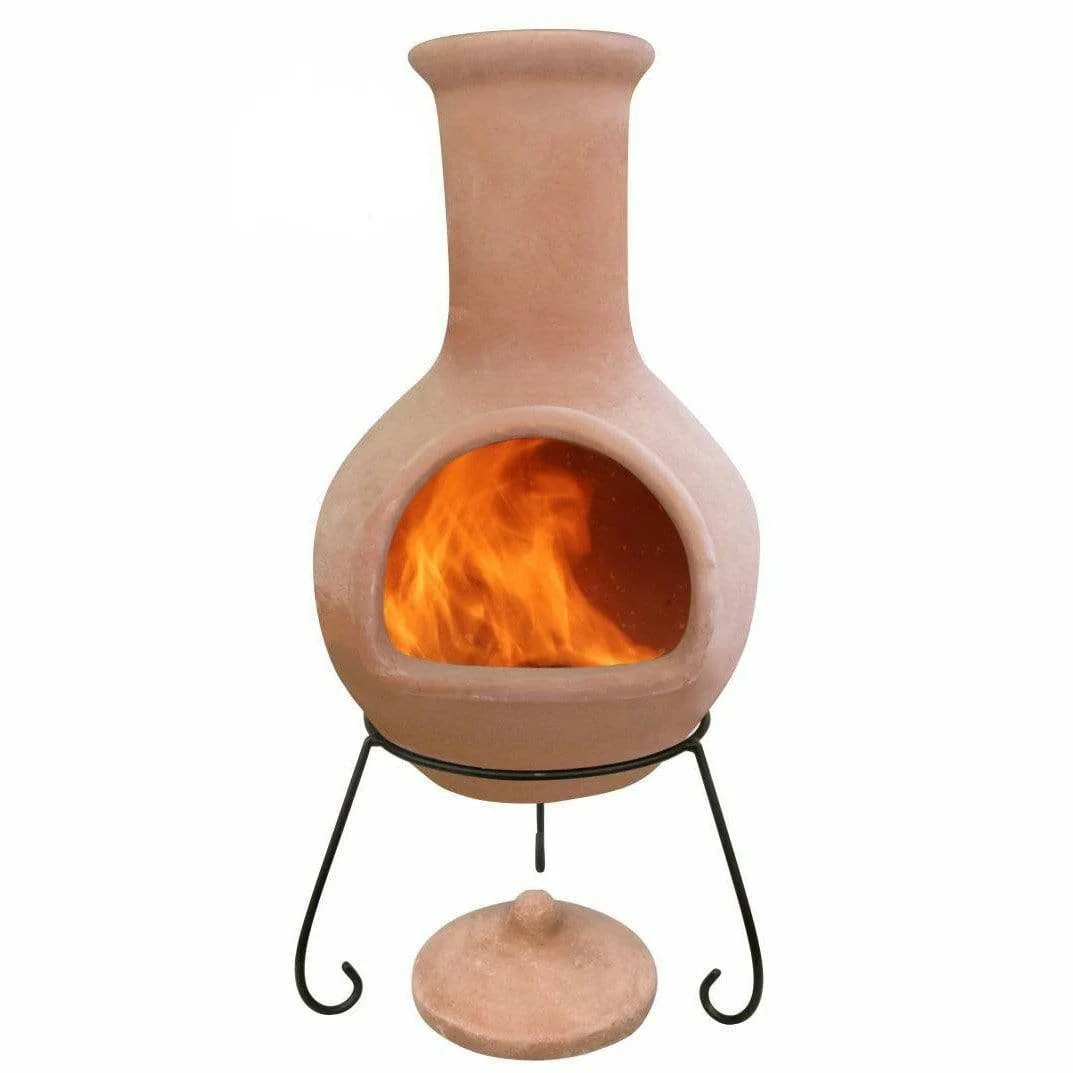 Gardeco Colima Mexican Chimenea in Natural Terracotta - Image 2