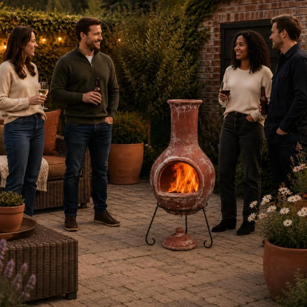 Gardeco Colima Mexican Chimenea in Red, Large and XLarge - Image 6