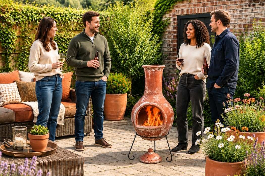 Gardeco Colima Mexican Chimenea in Red, Large and XLarge - Image 7