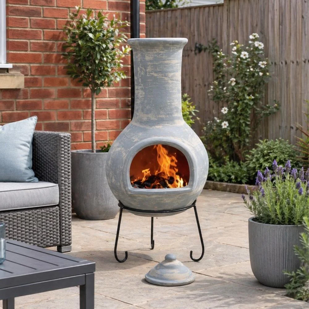 Gardeco Colima XL Mexican Chimenea Grey