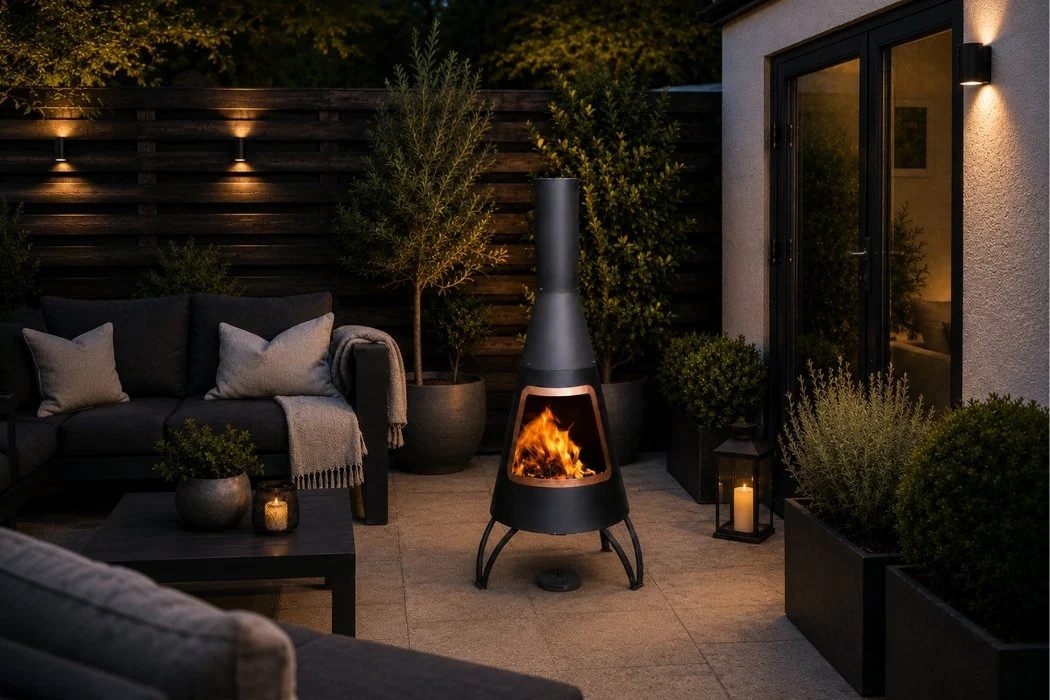 Gardeco Cono Large Conical Shaped Steel Chimenea Black Steel - Image 4