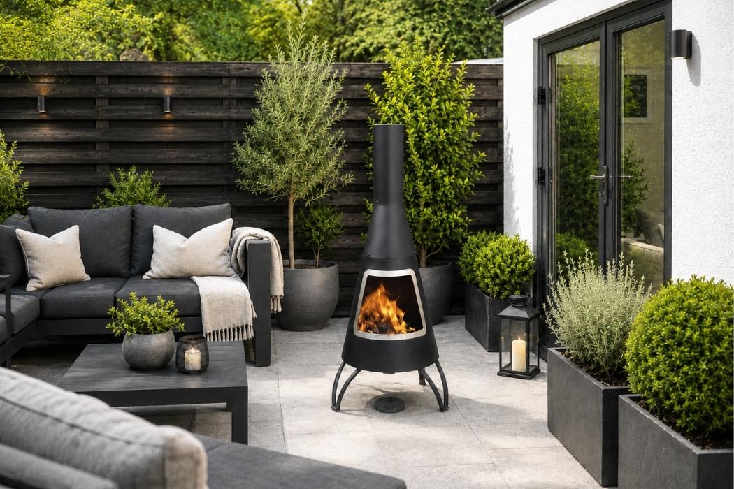Gardeco Cono Large Conical Shaped Steel Chimenea Black Steel - Image 5