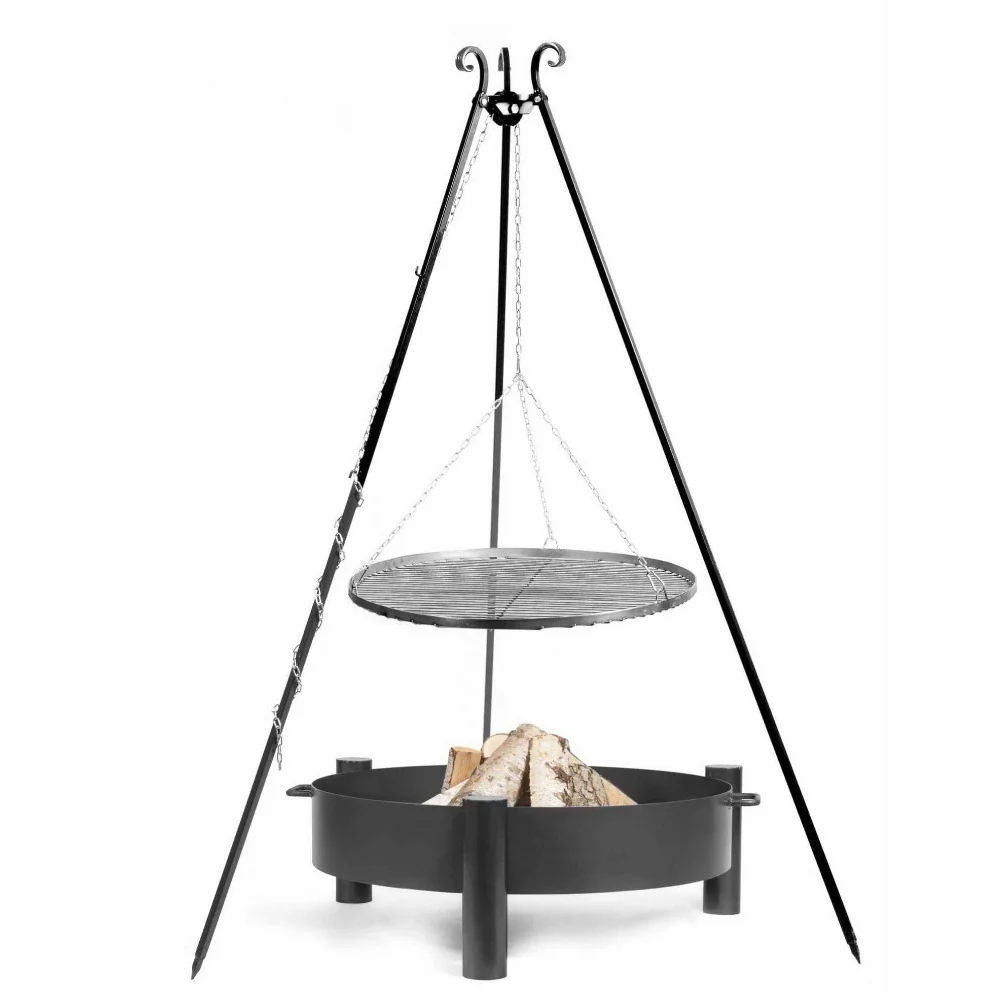 Cook King 180cm Tripod with 70cm Black Steel Grate - Image 3