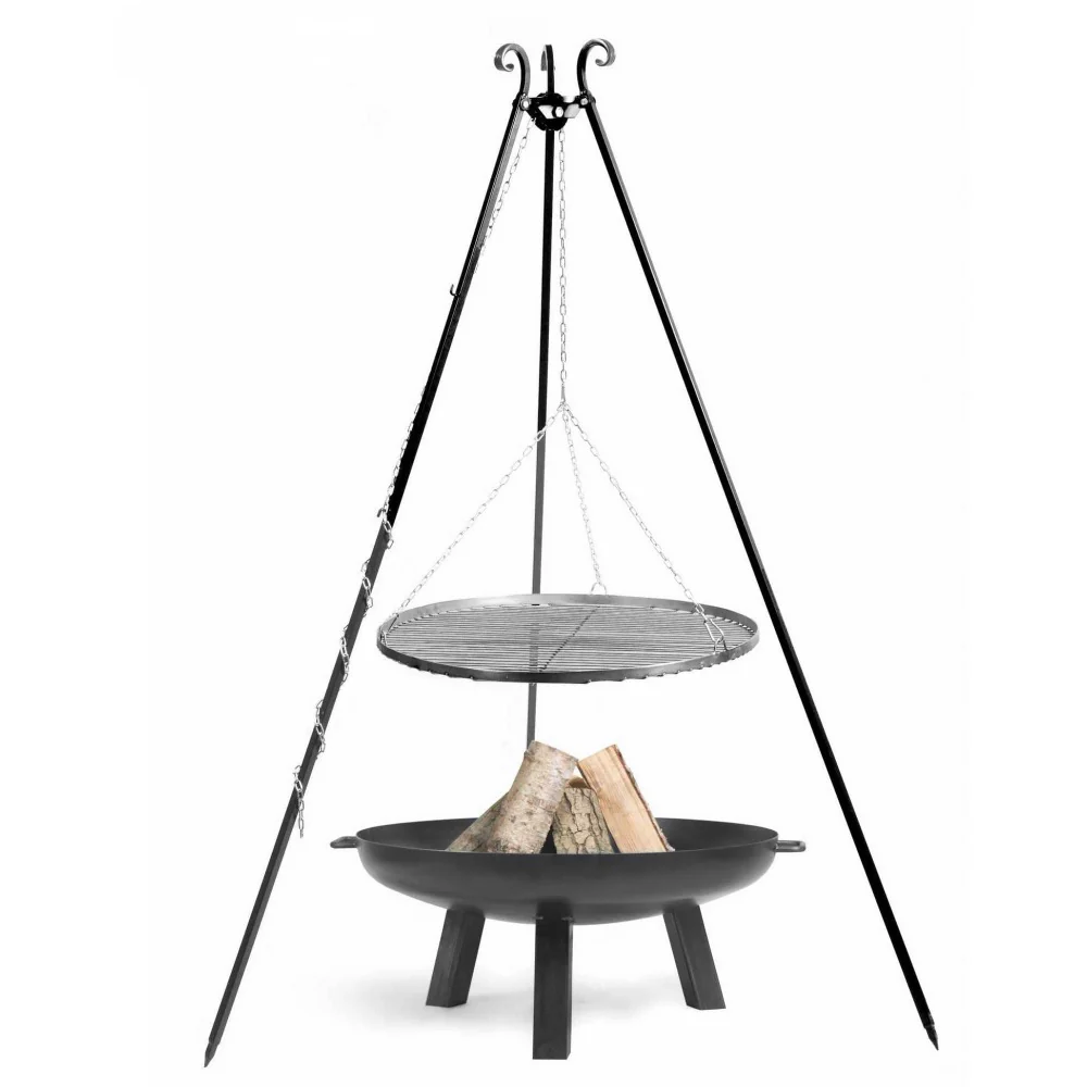 Cook King 180cm Tripod with 70cm Black Steel Grate - Image 4