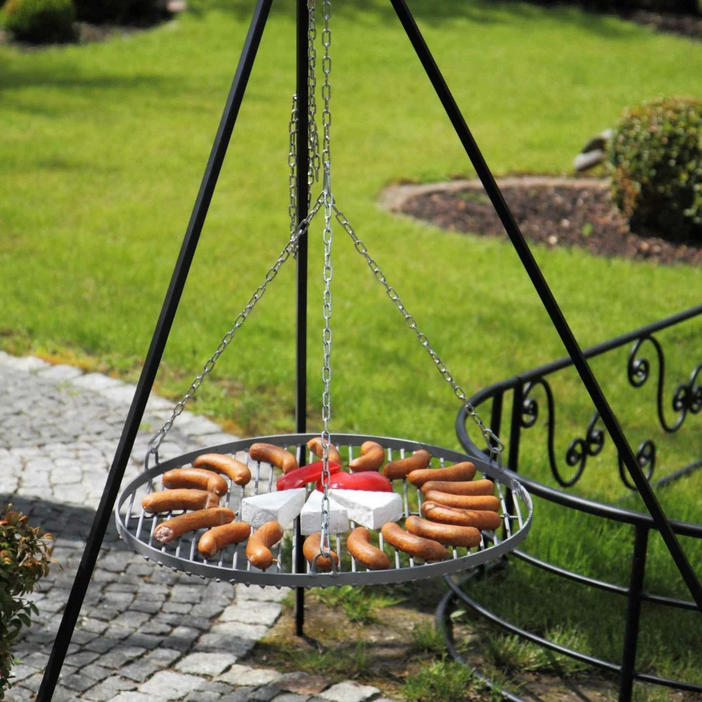Cook King 180cm Tripod with 70cm Stainless Steel Grate - Image 2