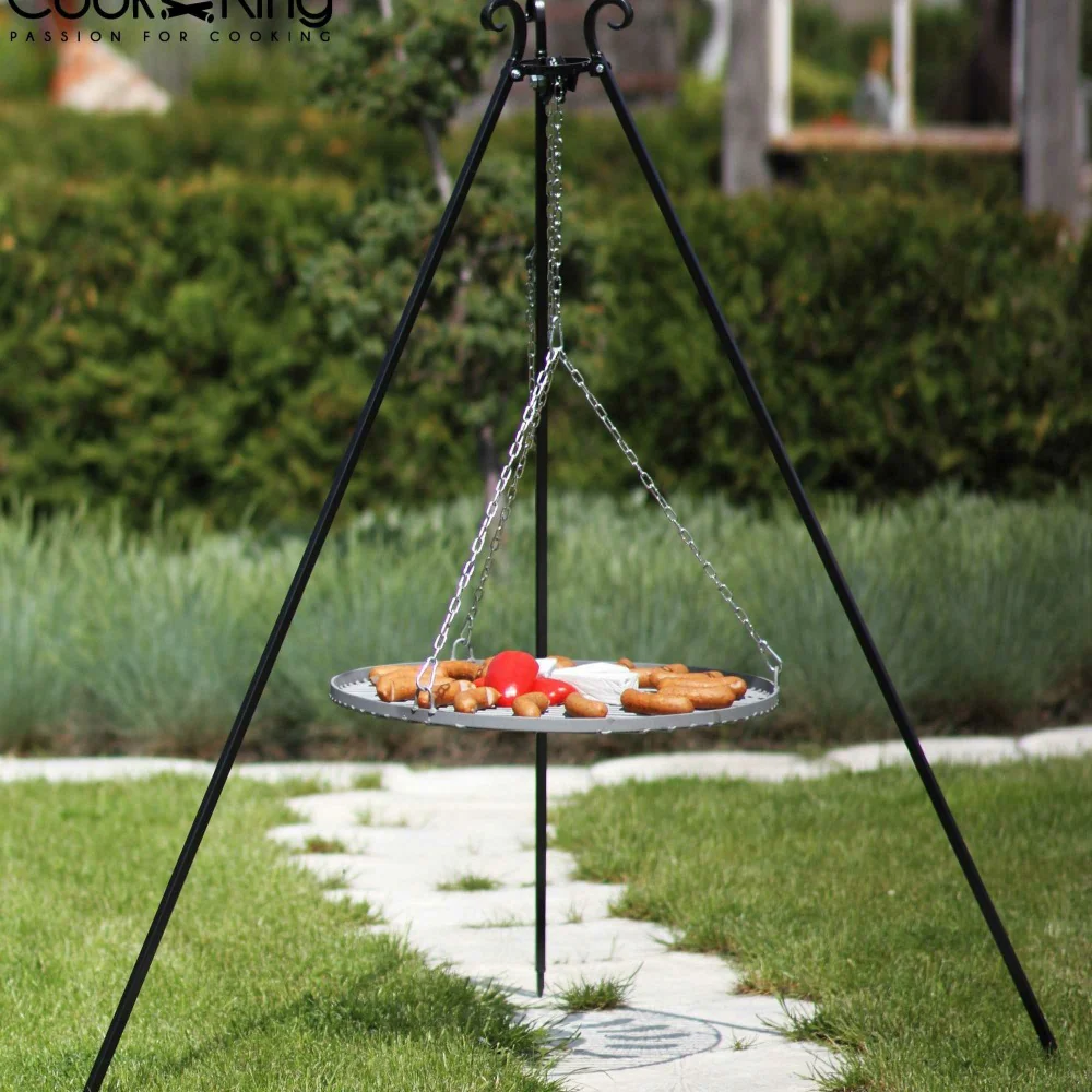Cook King 180cm Tripod with 70cm Stainless Steel Grate - Image 3