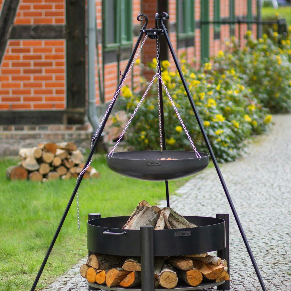 Cook King 180cm Tripod with Steel Wok - Image 3