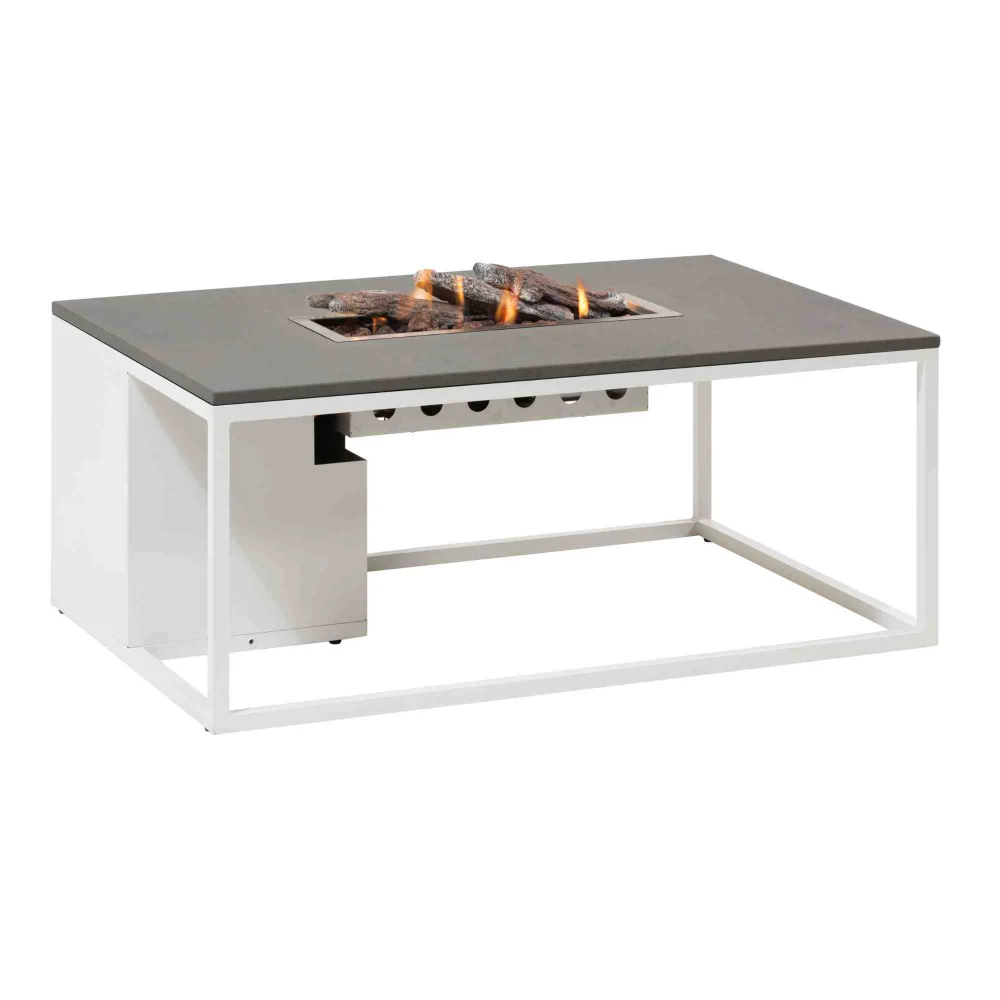 Pacific Lifestyle Cosiloft 120 Gas Fire Pit Table White Aluminium Frame - Image 10