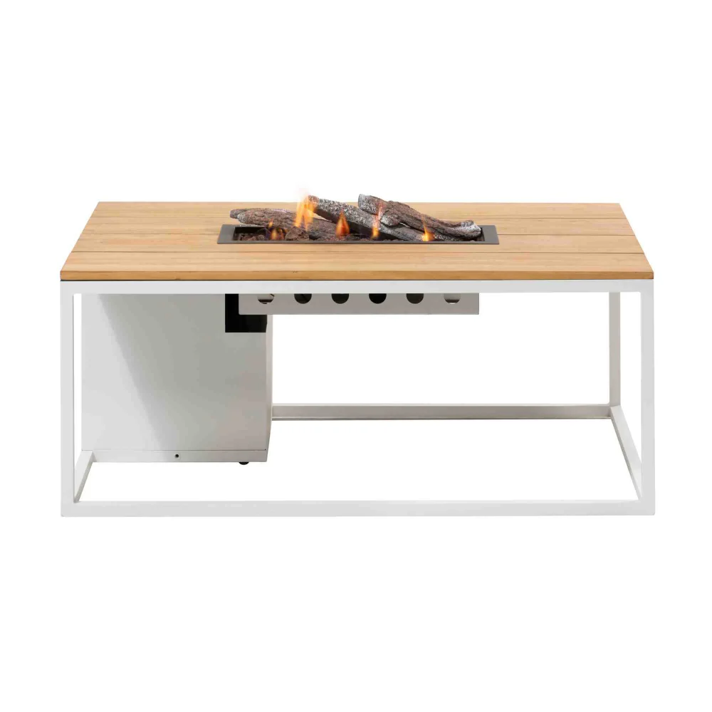 Pacific Lifestyle Cosiloft 120 Gas Fire Pit Table White Aluminium Frame - Image 8